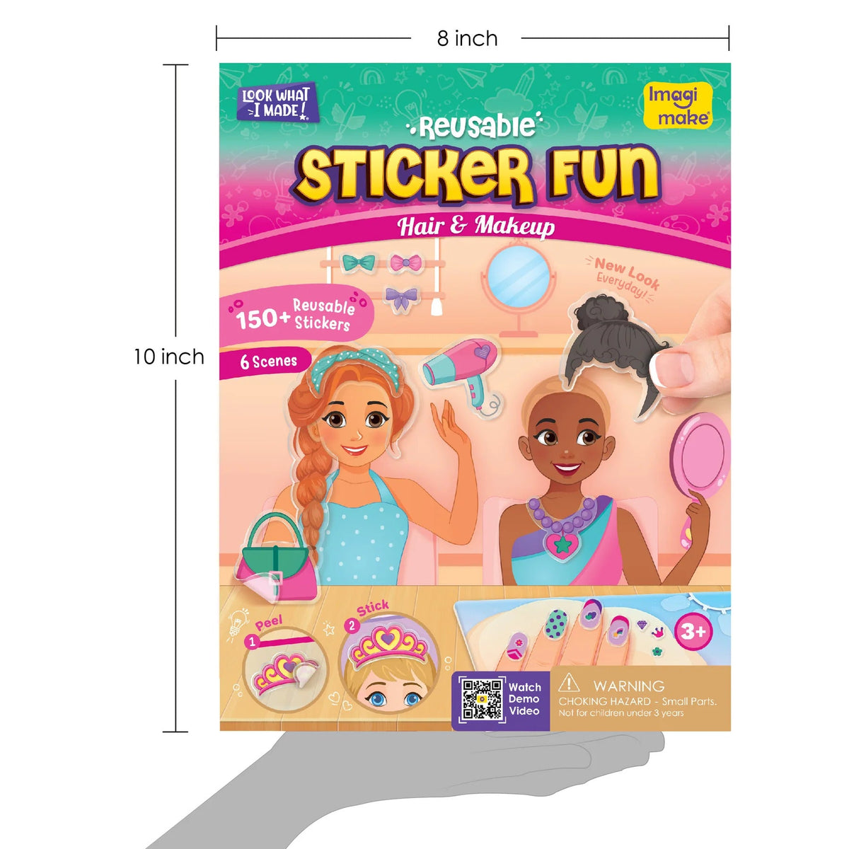 Hair & Makeup Reusable Sticker Activity Set