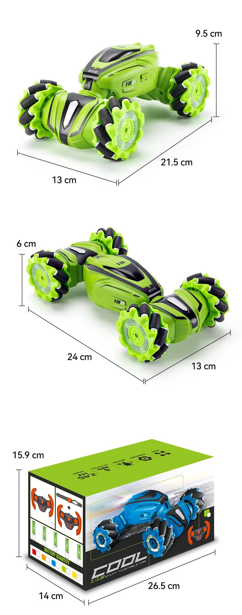 Jjrc Q110 1:18 Stunt Twist Car