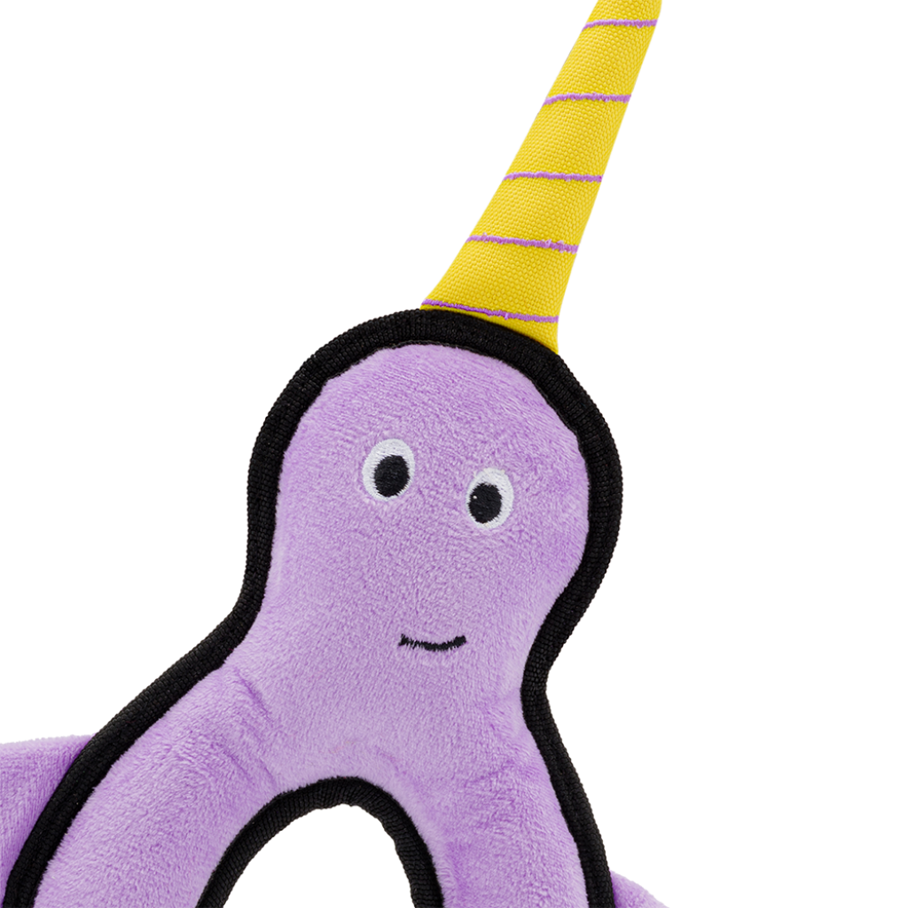 Beco Dog Toy Narwhal | Floats Squeaks Sustainable Material