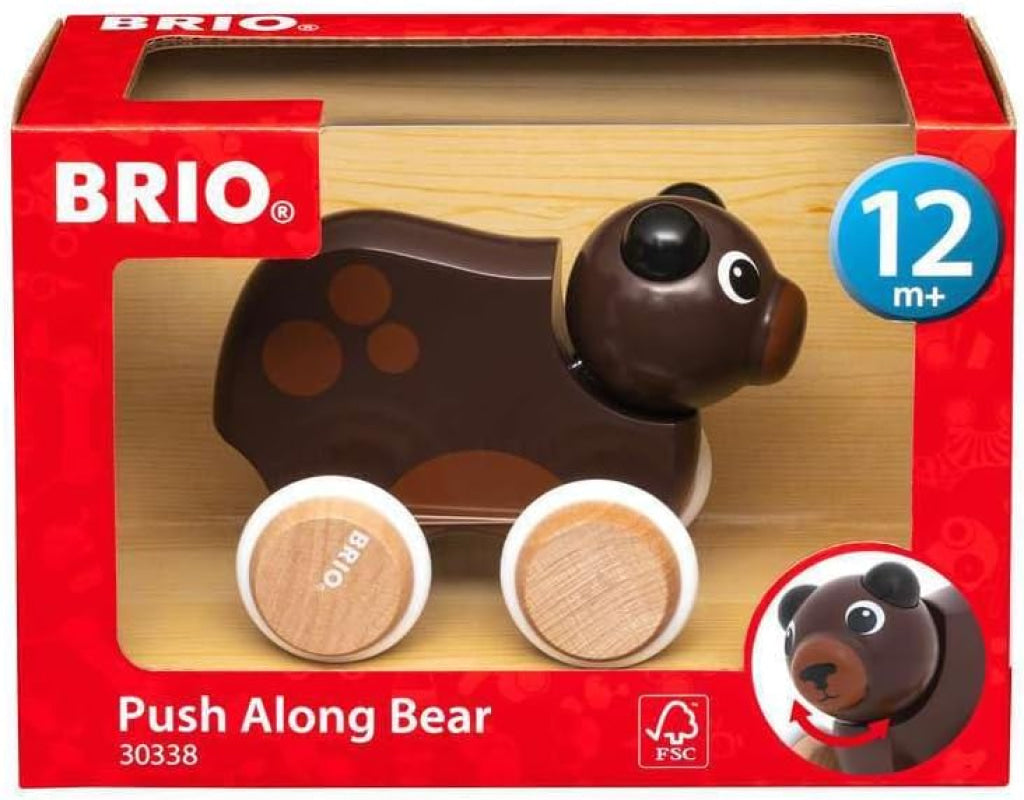 BRIO Push Along Bear - Brio