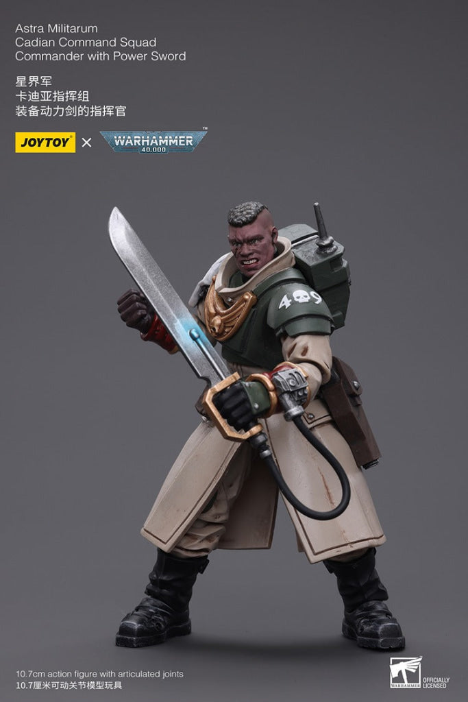 Joytoy Warhammer 40K Astra Militarum Cadian Command Squad Veteran Sergeant With Power Fist Jt7936