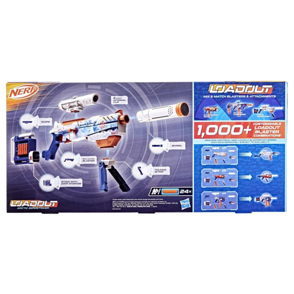 NERF Loadout Arctic Zerostriker Blaster - Nerf