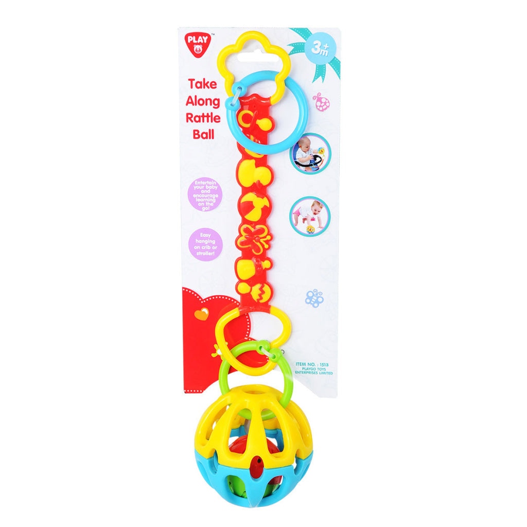 Playgo Take Along Rattle Ball (Assorted colours) - Playgo