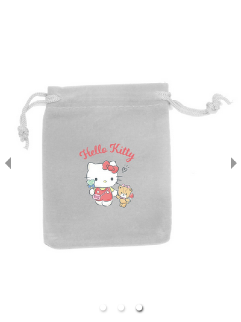 Sanrio Hello Kitty ’Go Shopping’ Red Cardholder With Silver-Plated Charm