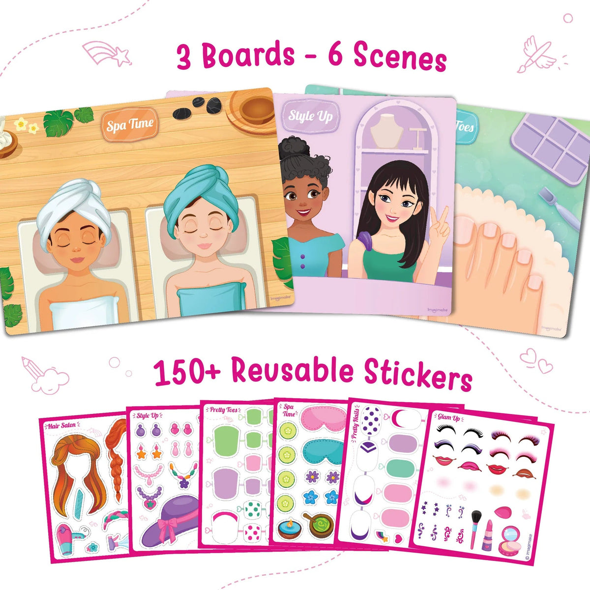 Hair & Makeup Reusable Sticker Activity Set