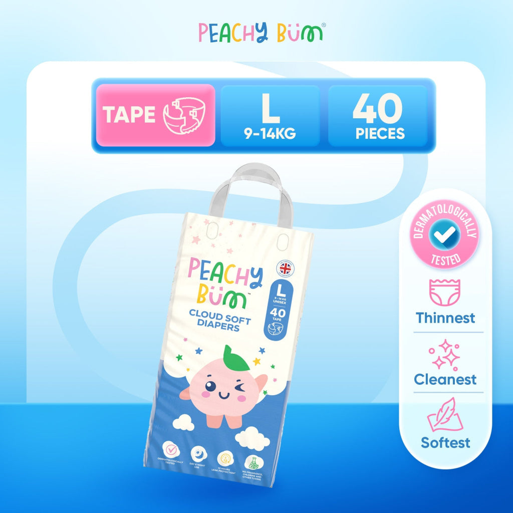 1 Pack Cloud Soft Tape Diapers - L (40 Pieces/Pack)