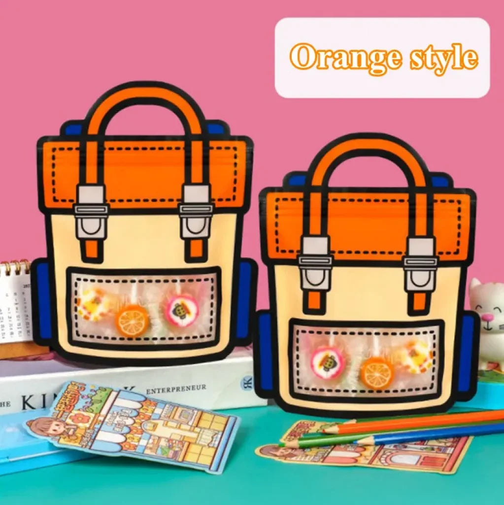 100Pcs School Bag Packaging Self-Lock For Kids Party