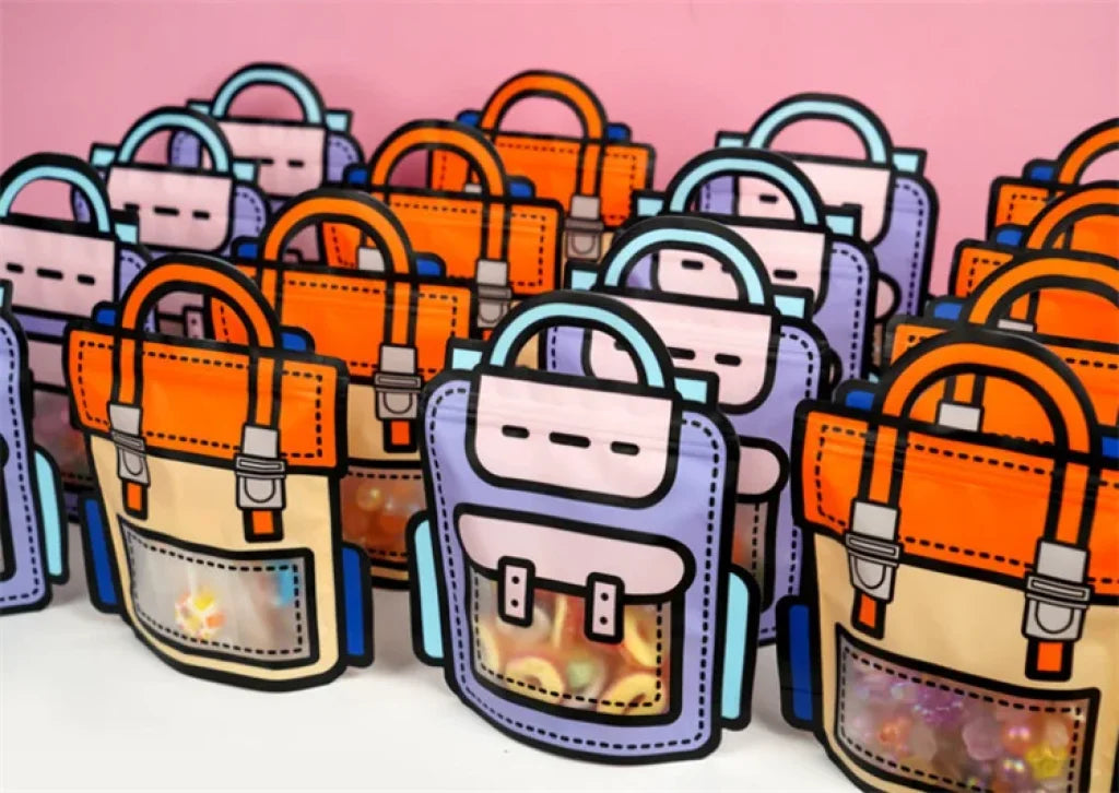 100Pcs School Bag Packaging Self-Lock For Kids Party