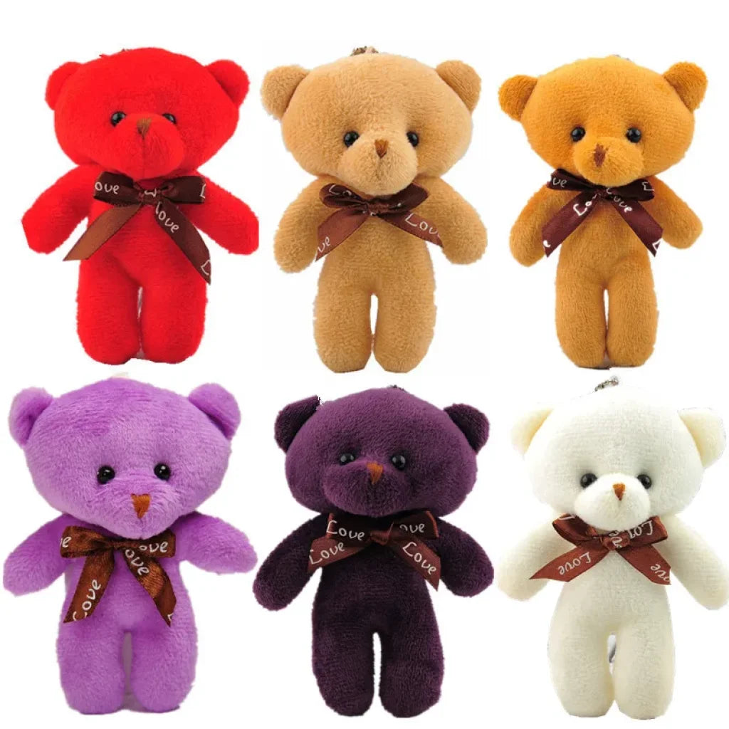 14/100Pcs Teddy Bear Plush Keychain