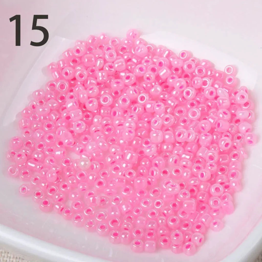 15 Colors 2Mm 3Mm 4Mm Cream Glass Czech Seed Spacer Beads