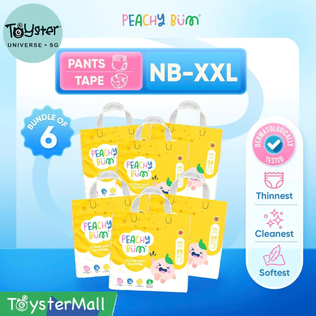 [2 Cartons] 6 Pack Cloud Soft Diapers - Bundle