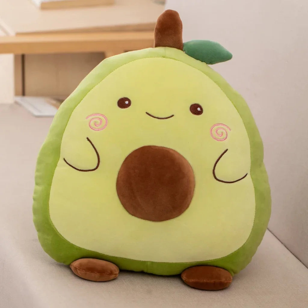 2-in-1 Animals Flannel Blanket Plush 40cm - Avocado / with blanket