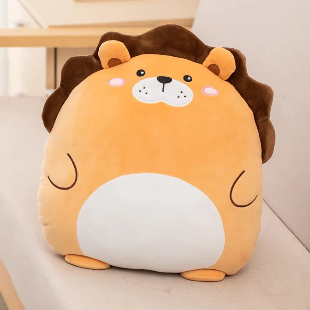 2-in-1 Animals Flannel Blanket Plush 40cm - lion / pillow