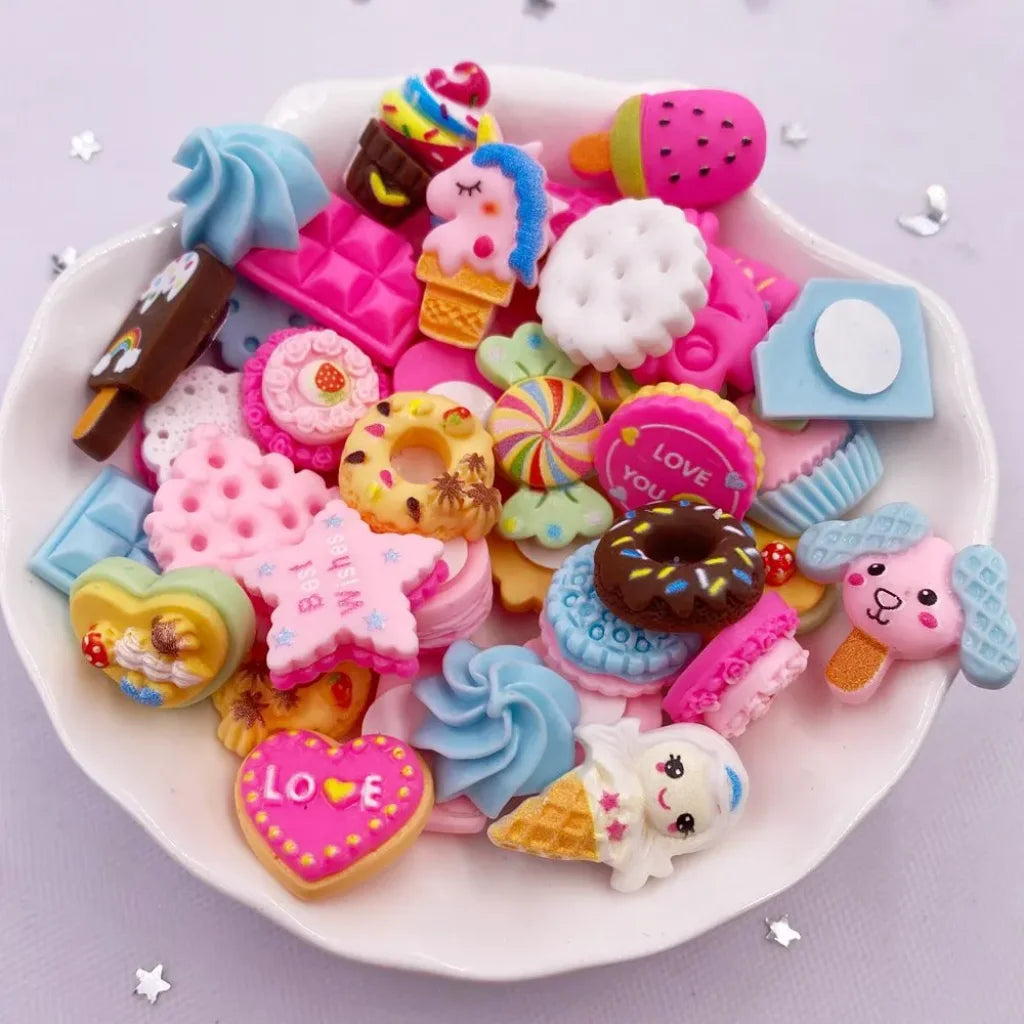 20Pcs Colorful Assorted Self Adhesive Popsicle Cake Candy