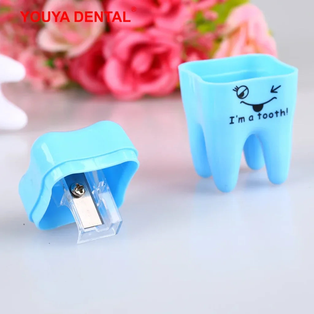 20Pcs/Lot Cute Pencil Sharpener Tooth Shaped