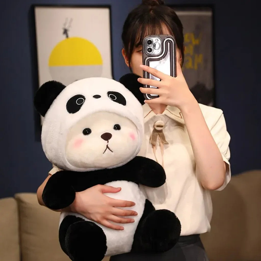26Cm Soft Stuffed Bear Turn Into Panda