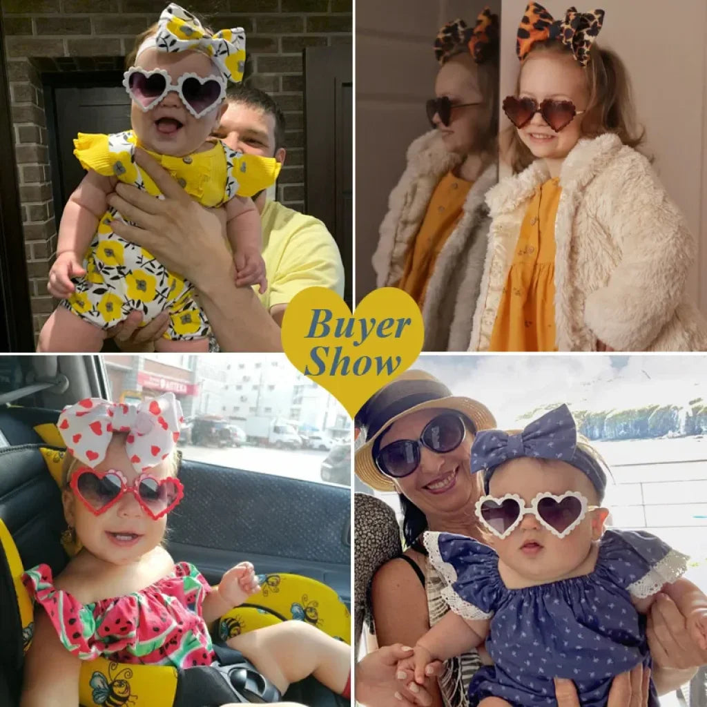 2Pcs/Pack Baby Headband Sunglasses Kids Headwear