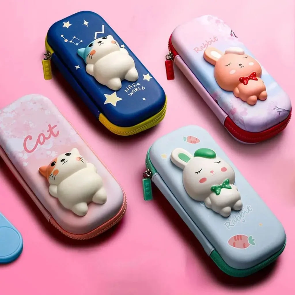 3D Cartoon Pu Pencil Case
