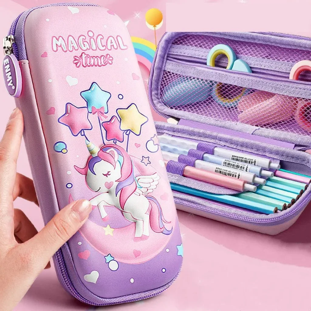 3D Unicorn Cute Pencil Box