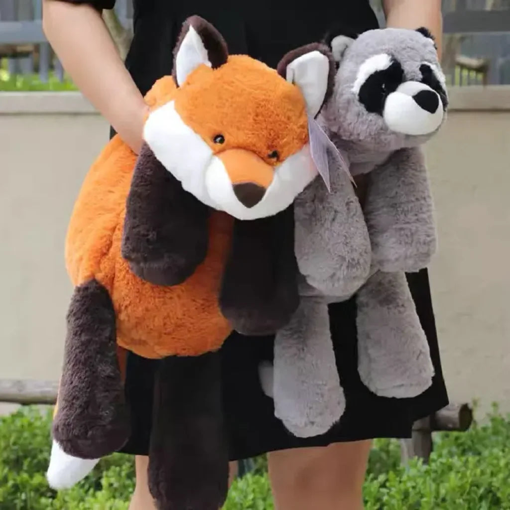 45-70Cm Super Soft Lazy Fluffy Plush Raccoon Fox Crocodile Sloth