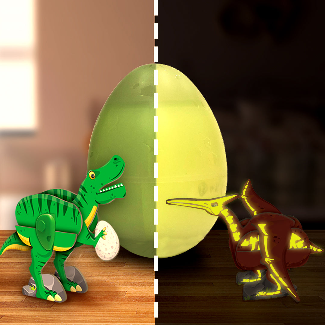 Glow In The Dark Dinos & Egg - Set Of 3 Eggs
