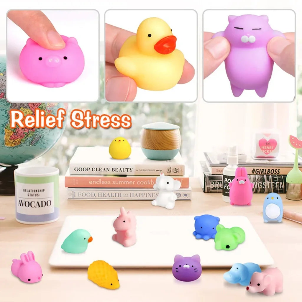50-5Pcs Kawaii Squishies Mochi Anima Squishy Toys For Kids Antistress Ball Squeeze Party Favors