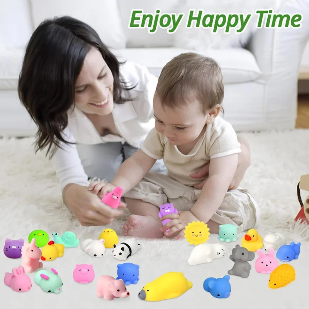 50-5Pcs Kawaii Squishies Mochi Anima Squishy Toys For Kids Antistress Ball Squeeze Party Favors
