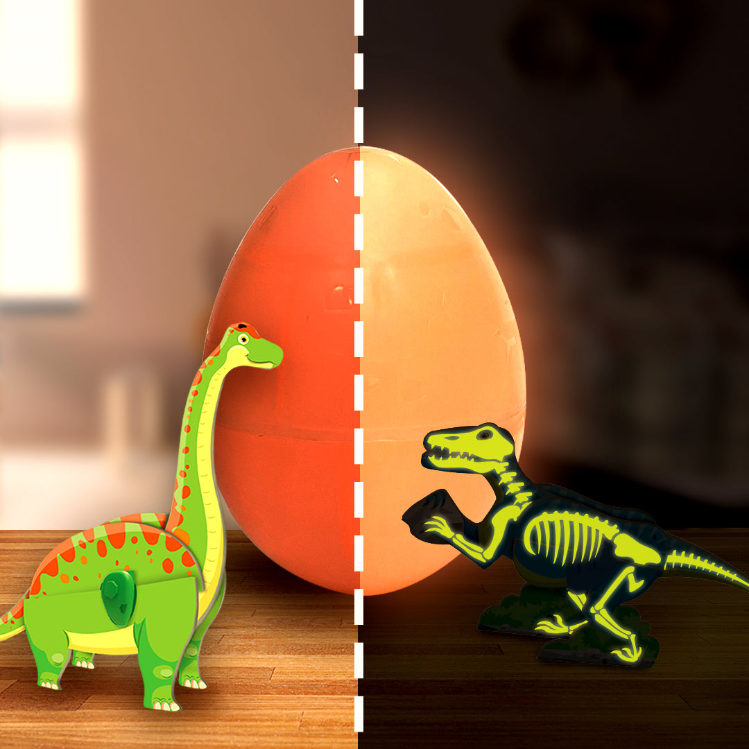 Glow In The Dark Dinos & Egg - Set Of 3 Eggs