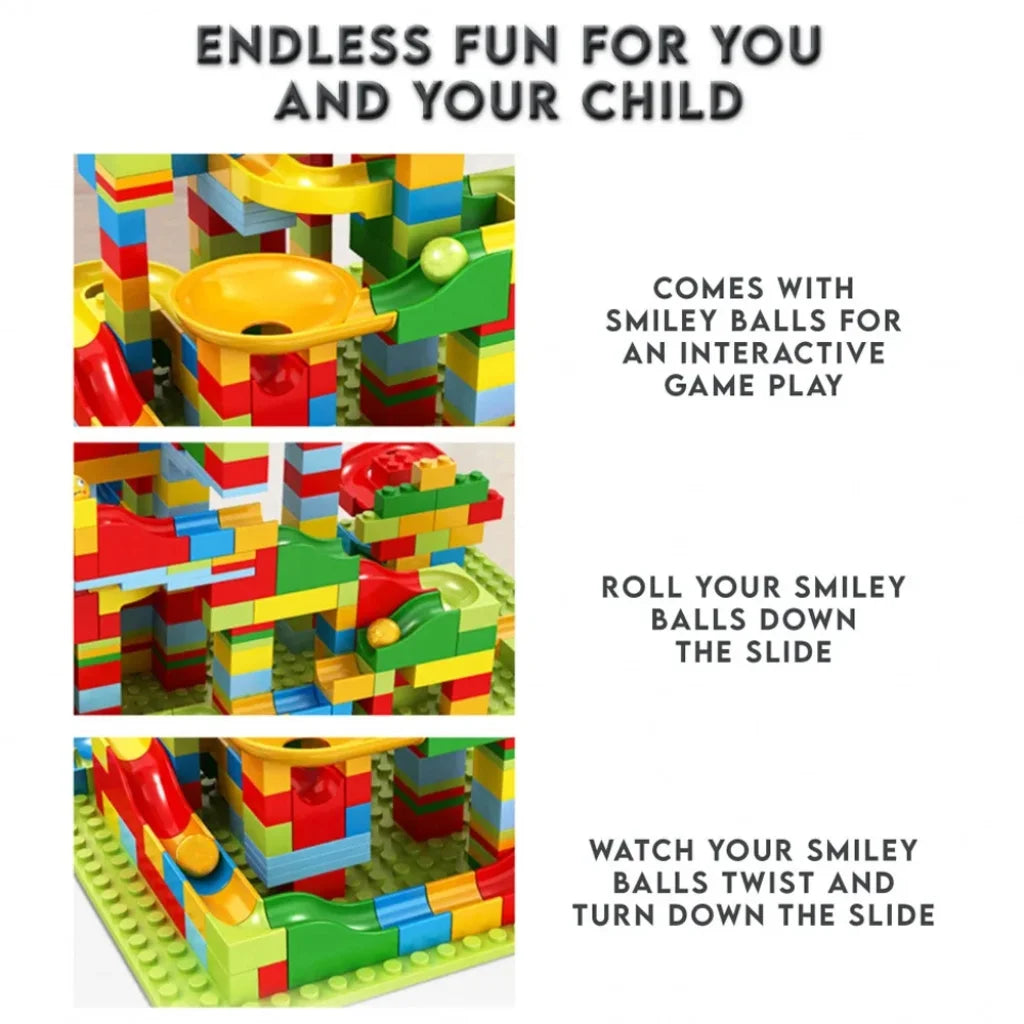 88Pcs Small Size Marble Race Blocks