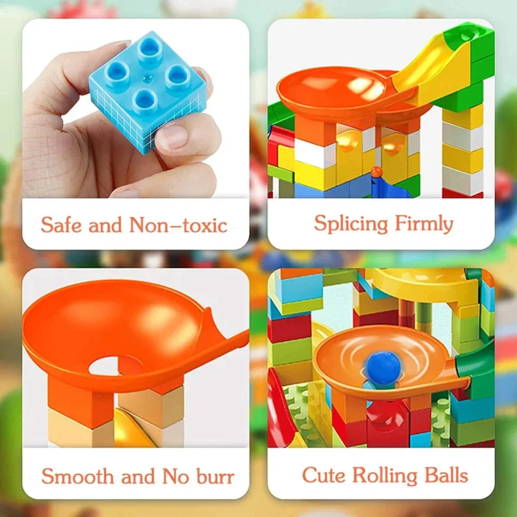 88Pcs Small Size Marble Race Blocks