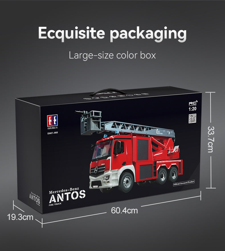 Double E Licensed Mercedes-Benz Rc Antos 1:20 Fire Truck E667