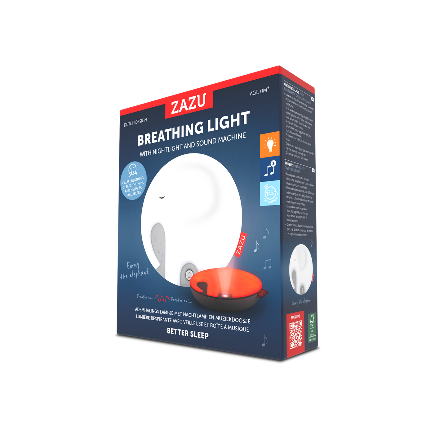 Breathing Nightlight and Sound Machine - Emmy the Elephant