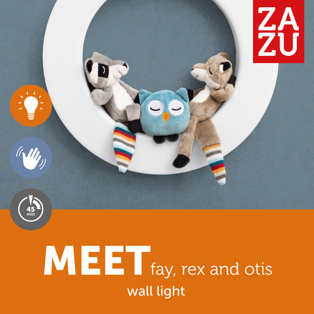 Multi Colour Wall Nightlight - Fay, Rex & Otis