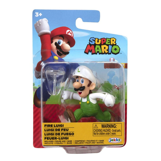 Nintendo Fire Running Luigi 2.5-inch Articulated Figure - Nintendo