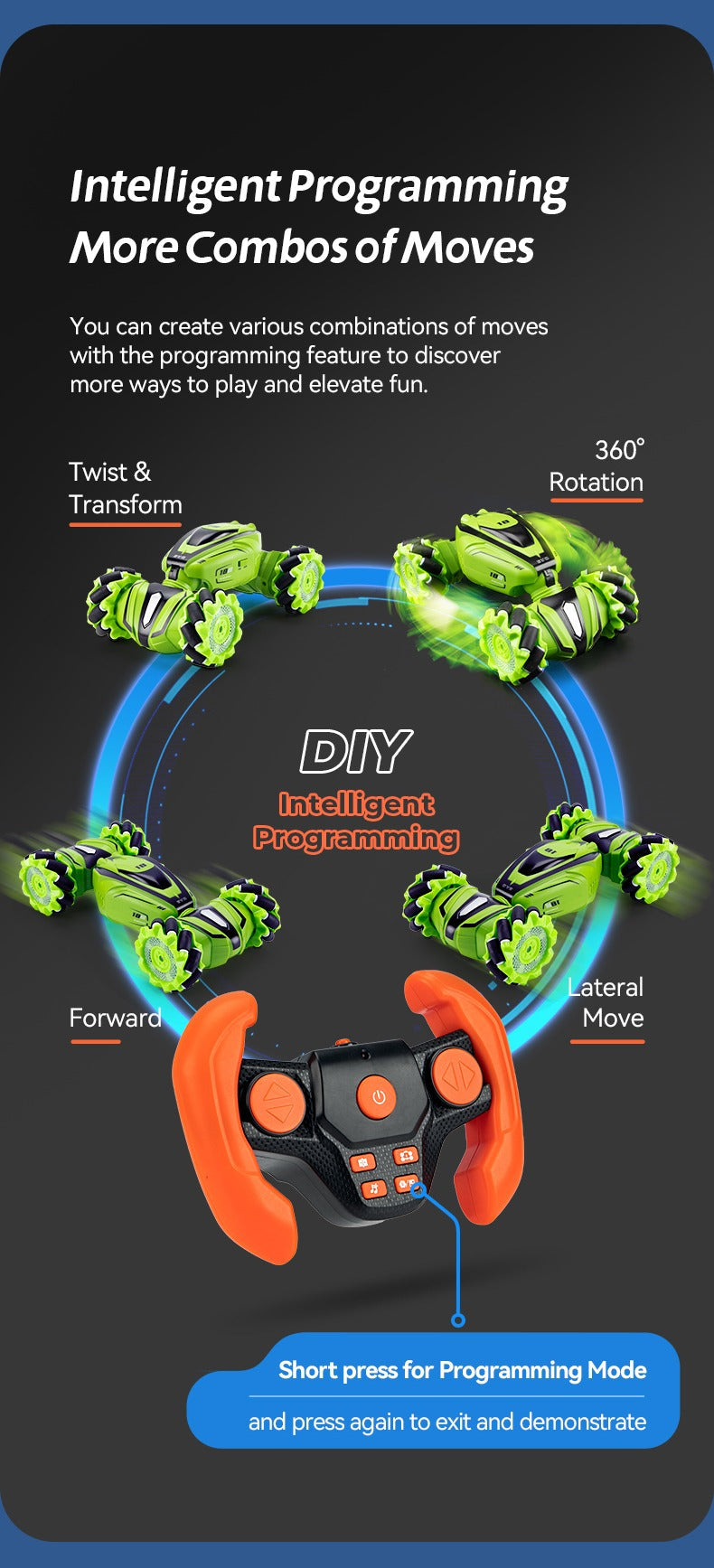 Jjrc Q110 1:18 Stunt Twist Car