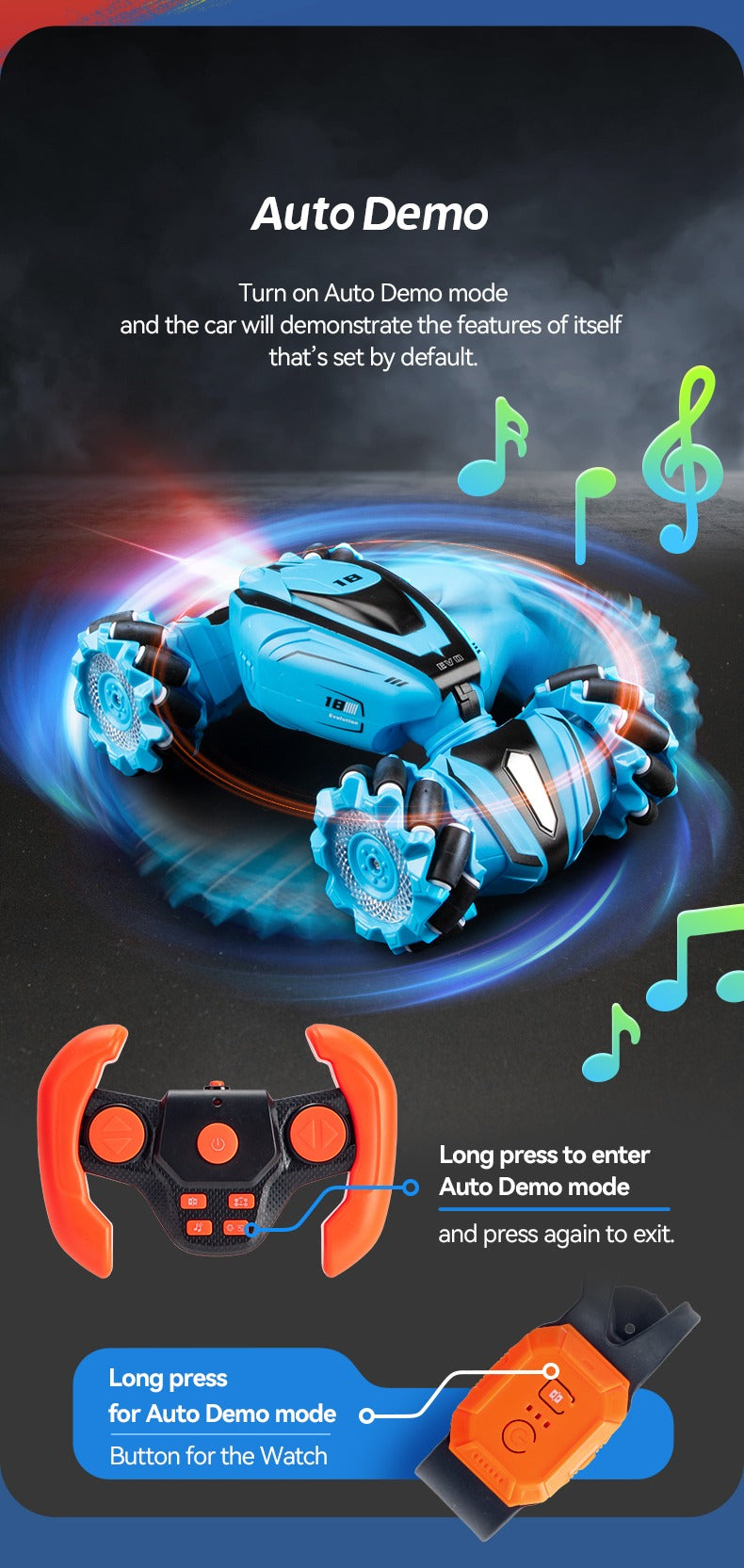 Jjrc Q110 1:18 Stunt Twist Car