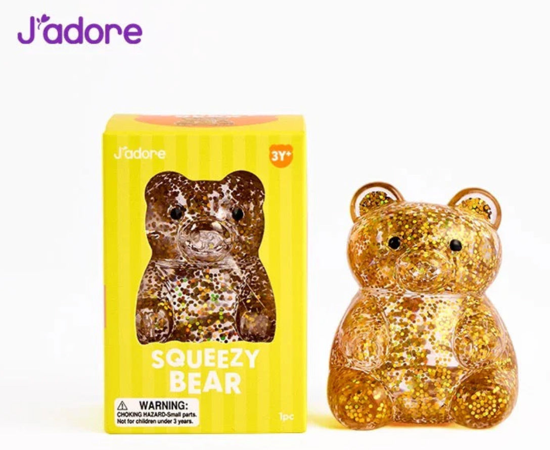 J'adore Glitter Squeezy Bear
