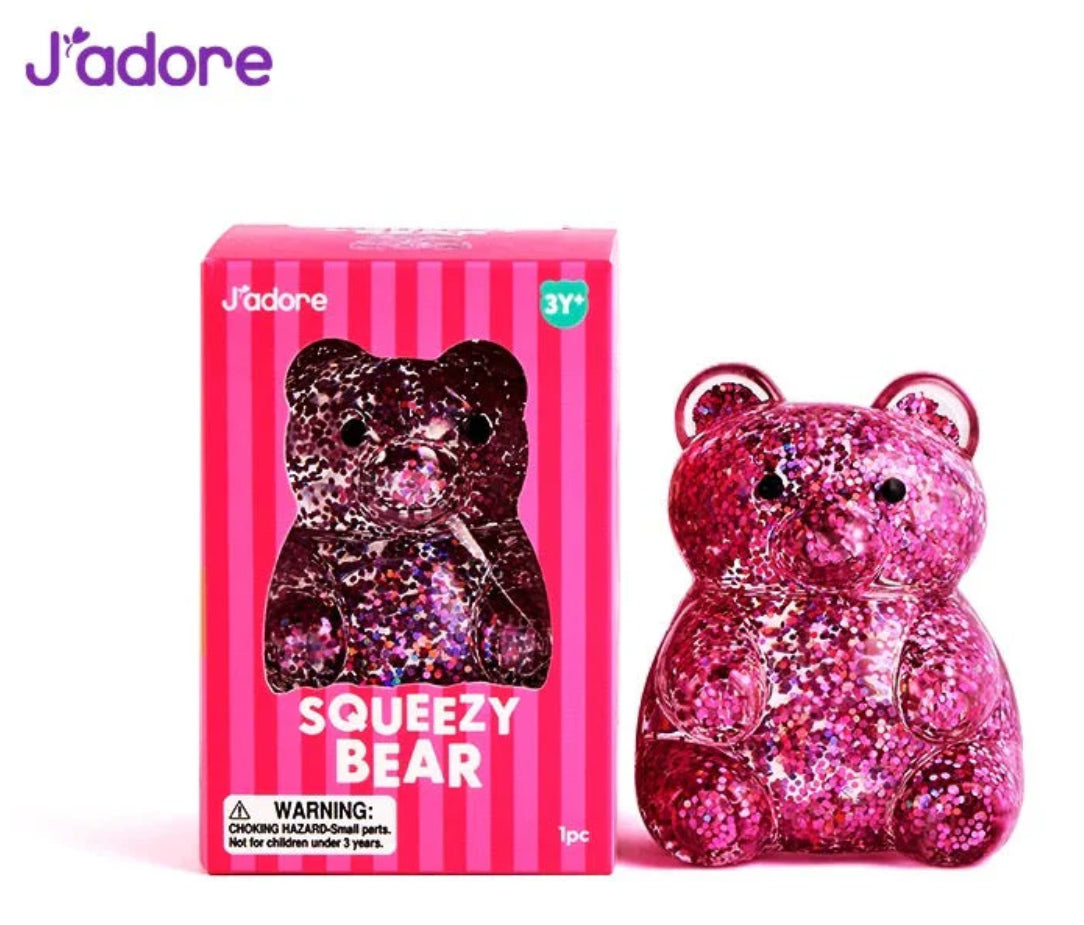 J'adore Glitter Squeezy Bear