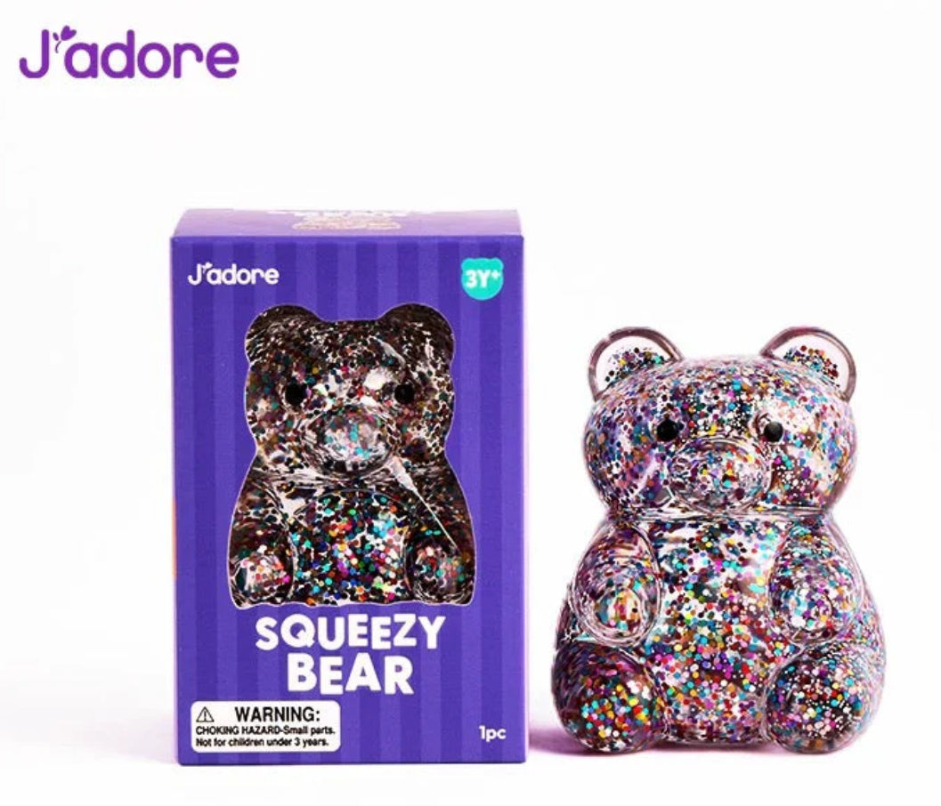 J'adore Glitter Squeezy Bear