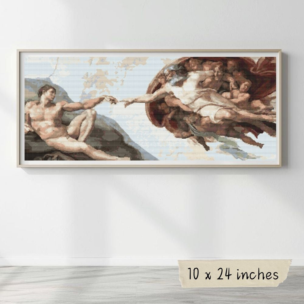 The Creation of Adam Cross Stitch Kit