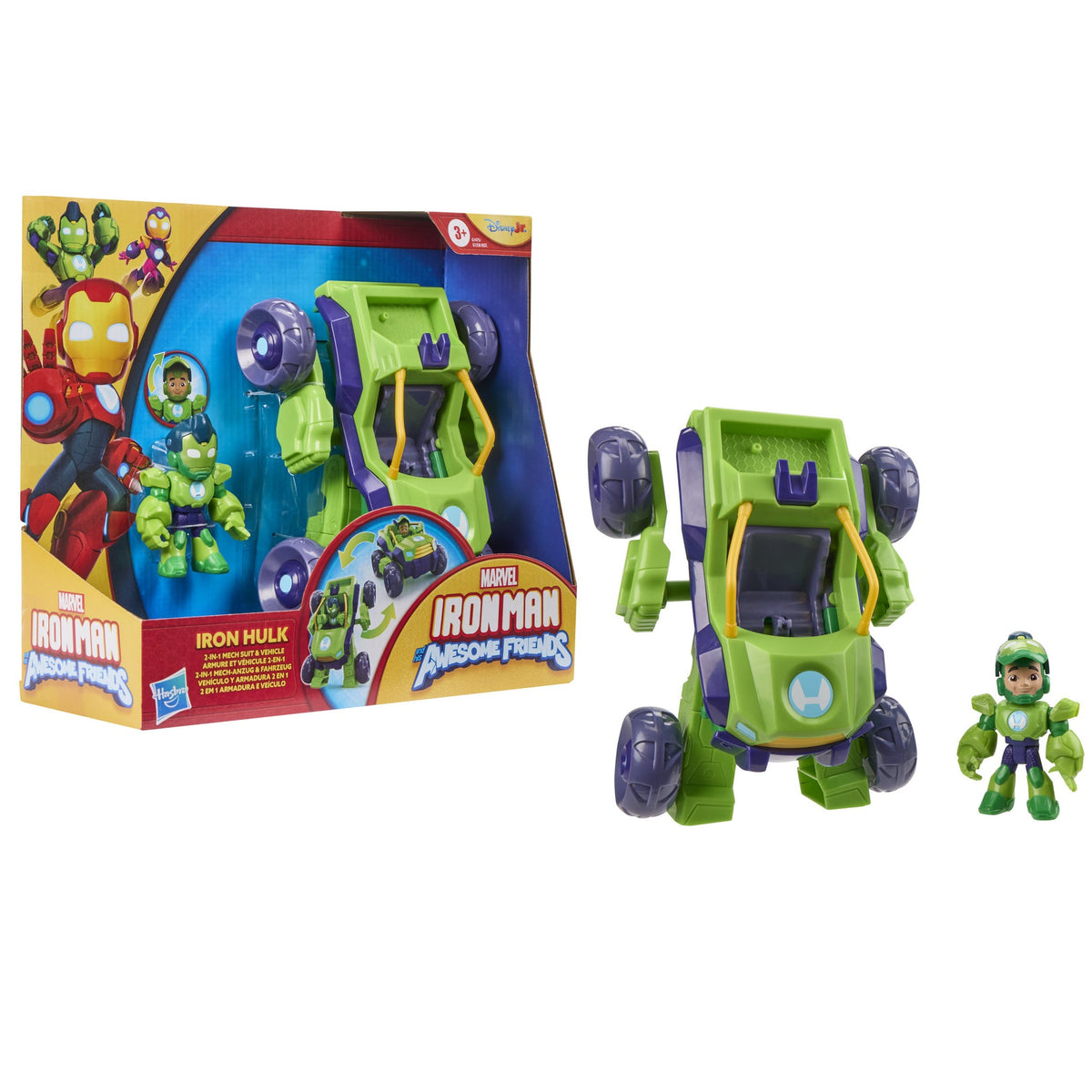 Hasbro Marvel Iron Man And His Awesome Friends Iron Hulk 2-In-1 Mech Suit & Vehicle (U.P. $41.90)