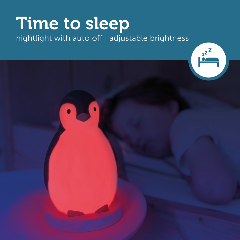 Sleep Trainer with Nightlight and Wireless Speaker - Pam the Penguin