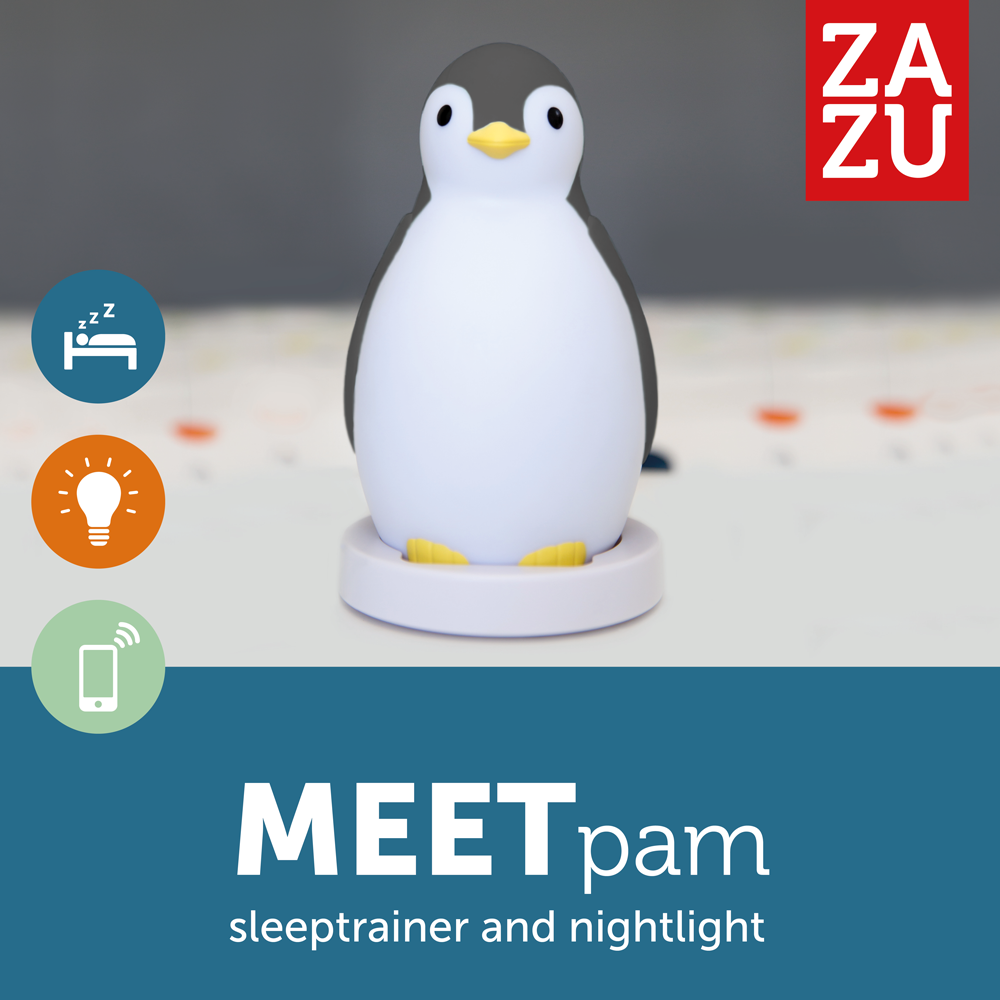 Sleep Trainer with Nightlight and Wireless Speaker - Pam the Penguin