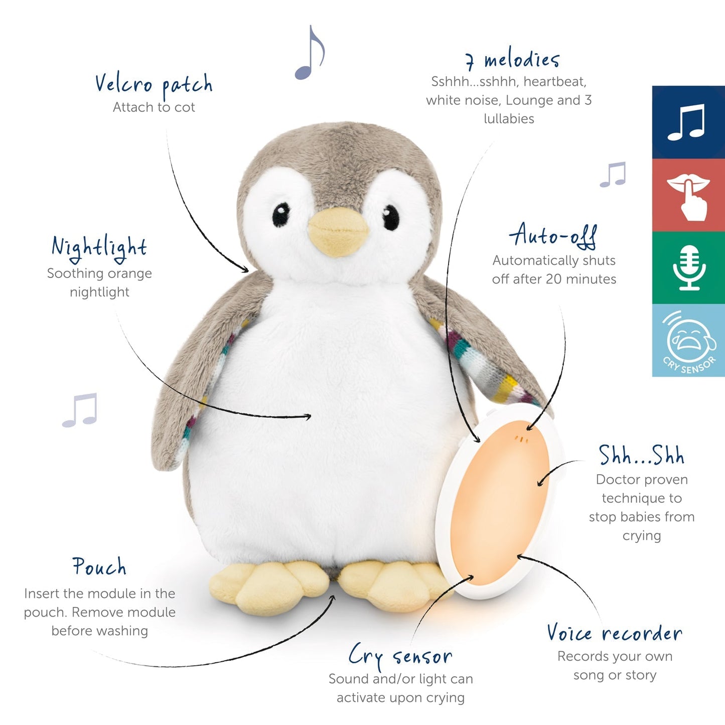 Sound Machine with Nightlight and Voice - Bruno / Phoebe