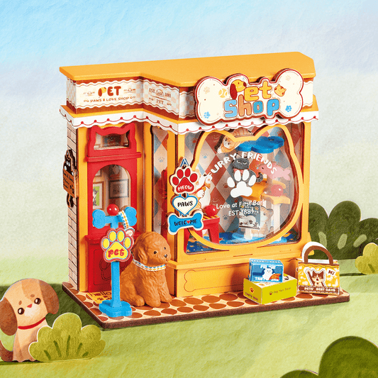Robotime Rolife Pawfect Pet Shop DIY Miniature House