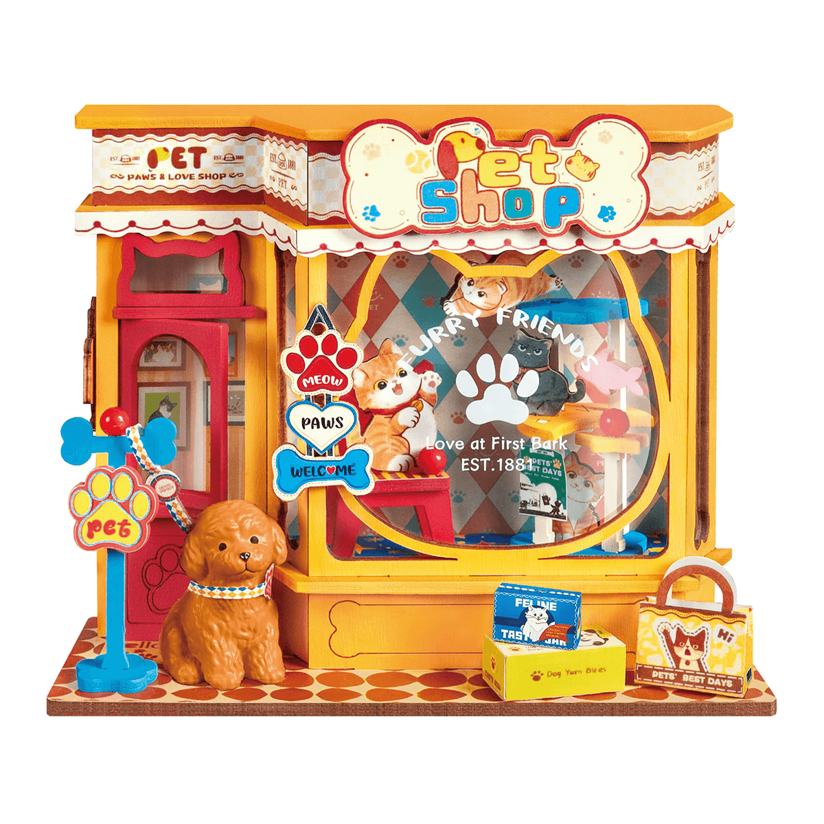 Robotime Rolife Pawfect Pet Shop DIY Miniature House