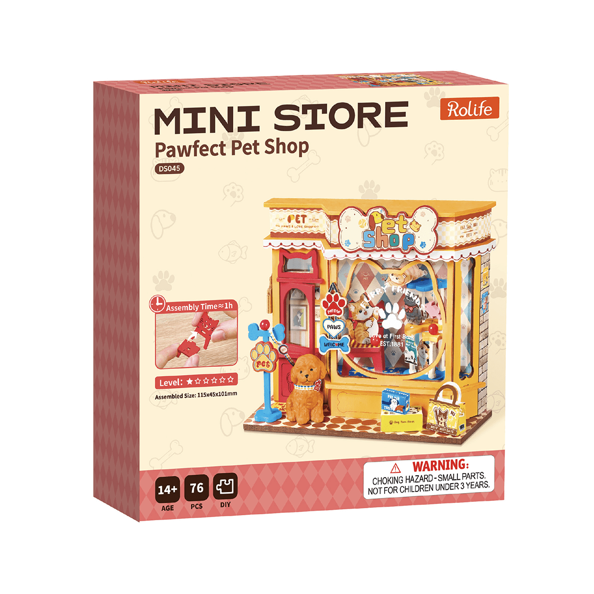 Robotime Rolife Pawfect Pet Shop DIY Miniature House