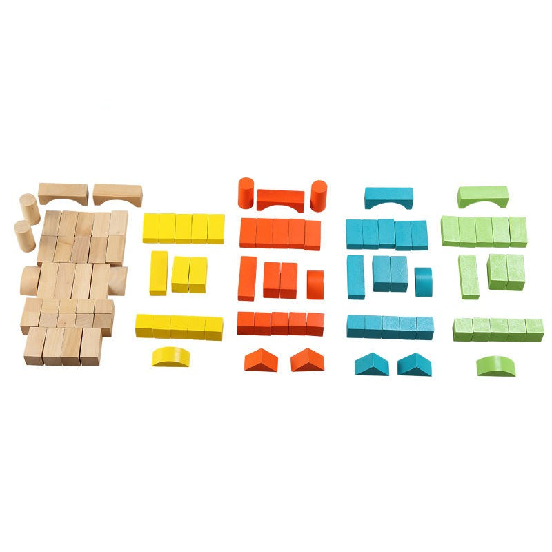 PHOOHI Wooden Classic 100pcs Blocks - PHOOHI