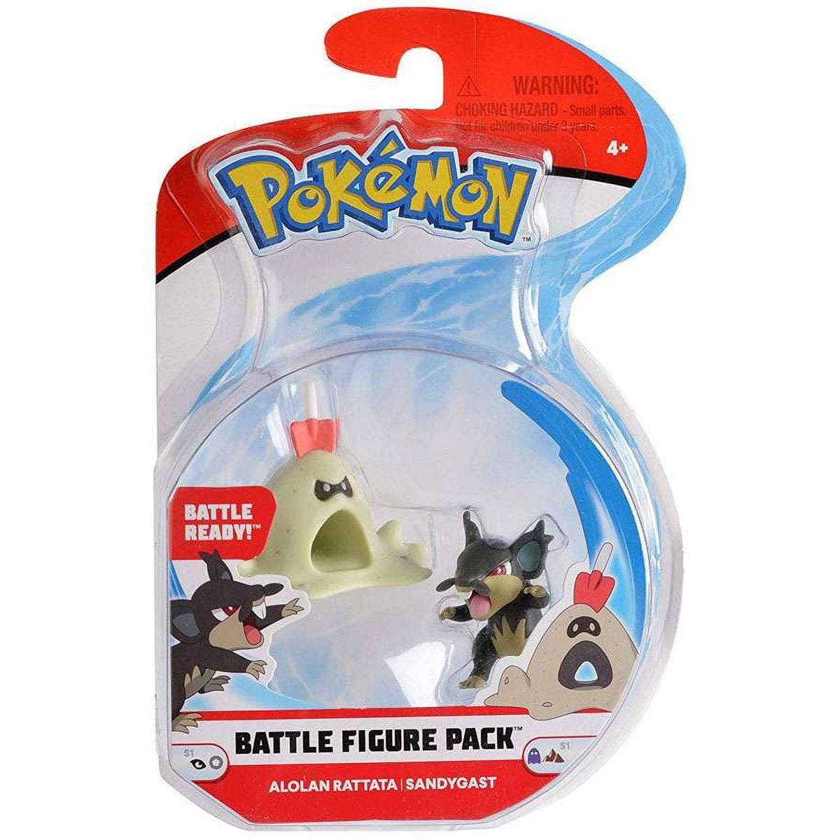 Pokemon Alolan Rattata and Sandygast Articulated Battle Figure - Pokémon
