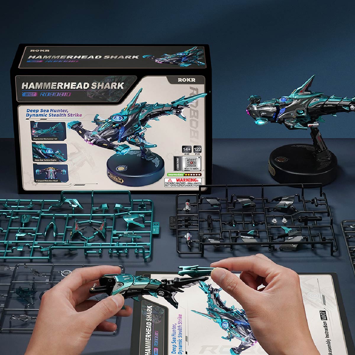 Robotime ROKR Hammerhead Shark DIY Model 3D Puzzle MI07